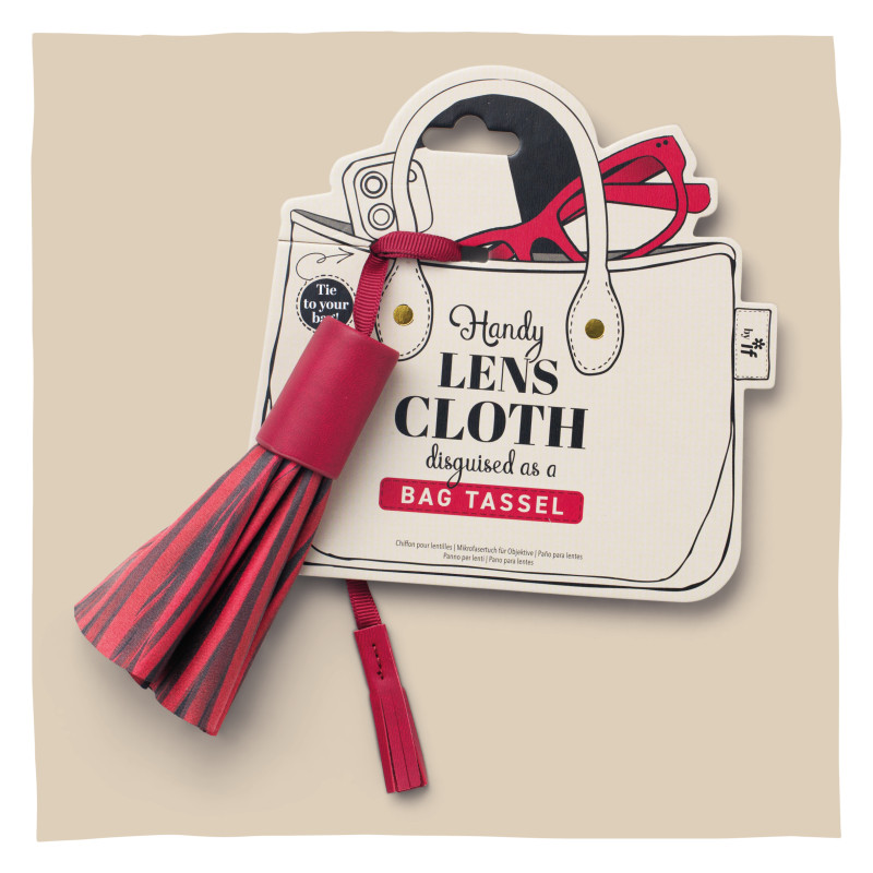 Bag Tassel Lens Cloth - Burgundy (set van 3)