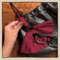 Bag Tassel Lens Cloth - Burgundy (set van 3)