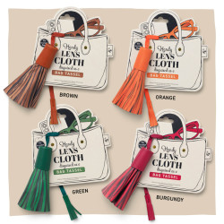 Bag Tassel Lens Cloth - Burgundy (set van 3)