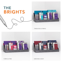 Display | Notebook, Pen & Accessories - Turquoise & Purple