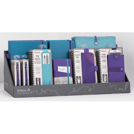 Display | Notebook, Pen & Accessories - Turquoise & Purple