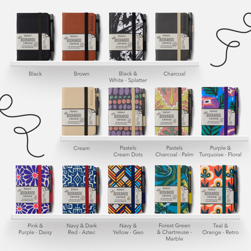 Display | Bookaroo A7 Baby Notebook & Pen (13 stuks assorti)